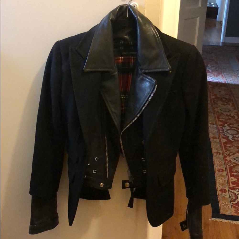 Super cute rocker leather plus sport coat duo!